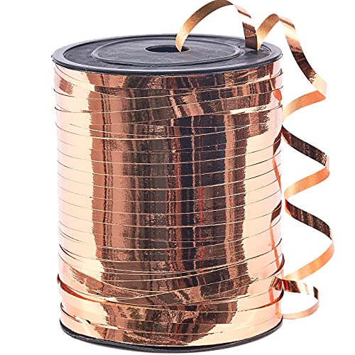 PartyWoo Geschenkband Rosegold, 450 Meter/ 500 Yard Schleifenband, Ringelband, Glänzendes Ballonband, Dekoband für Ballonverschlüsse, Geschenkverpackung, Basteln, Partydeko, Hochzeitsdeko (1 Rolle) PartyWoo Geschenkband Rosegold, 450 Meter/ 500 Yard Schleifenband, Ringelband, Glänzendes Ballonband, Dekoband für Ballonverschlüsse, Geschenkverpackung, Basteln, Partydeko, Hochzeitsdeko (1 Rolle) von PartyWoo