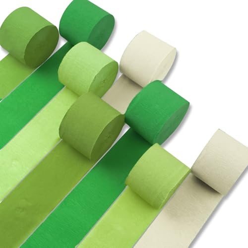 PartyWoo Grüne Krepppapier-Luftschlangen, 8 Rollen, 200 m, Farbverlauf, grüne Krepppapierrollen für Weihnachten, Abschlussfeier, St. Patrick's Day, Dschungel, Geburtstagsparty-Dekorationen (4,6 cm x PartyWoo Grüne Krepppapier-Luftschlangen, 8 Rollen, 200 m, Farbverlauf, grüne Krepppapierrollen für Weihnachten, Abschlussfeier, St. Patrick's Day, Dschungel, Geburtstagsparty-Dekorationen (4,6 cm x von PartyWoo