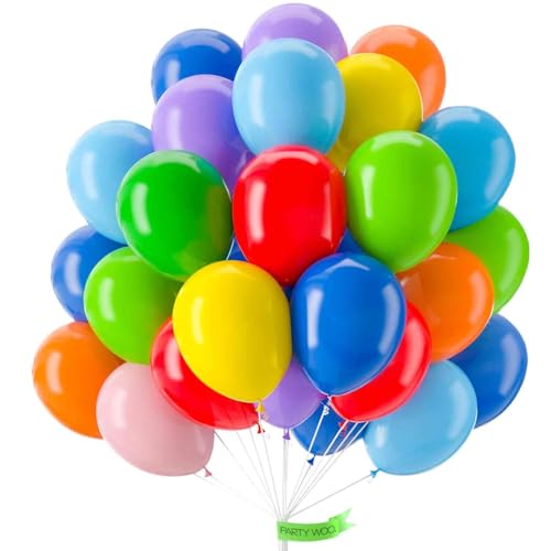 PartyWoo Luftballons Bunt, 100 Stück 10 Zoll Ballons Regenbogen, Bunte Luftballons für Ballongirlande oder Ballonbogen als Partydeko, Geburtstagsdekoration, Hochzeitsdekoration, Babypartydekoration PartyWoo Luftballons Bunt, 100 Stück 10 Zoll Ballons Regenbogen, Bunte Luftballons für Ballongirlande oder Ballonbogen als Partydeko, Geburtstagsdekoration, Hochzeitsdekoration, Babypartydekoration von PartyWoo
