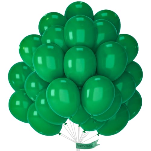 PartyWoo Luftballons Grün, 50 Stück 12 Zoll Ballons Dunkelgrün, Dunkelgrüne Luftballons für Ballongirlande oder Ballonbogen als Partydeko, Geburtstagsdeko, Hochzeitsdeko, Babypartydekoration, Grün-Y56 von PartyWoo