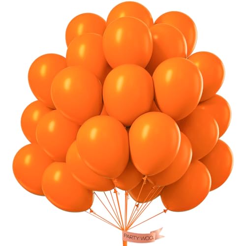 PartyWoo Luftballons Orange, 50 Stück 12 Zoll Ballons Orange, Orange Luftballons für Ballongirlande oder Ballonbogen als Partydeko, Geburtstagsdeko, Hochzeitsdekoration, Babypartydekoration, Orange-Y9 von PartyWoo