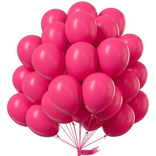 PartyWoo Luftballons Pink, 52 Stück 10 Zoll Ballons Pink, Luftballons Rosa Pastell, Ballons für Luftballon Girlande als Geburtstagsdeko, Deko Hochzeit, Partydeko, Babyparty Deko, Taufe Deko, Rosa-Q05 von PartyWoo