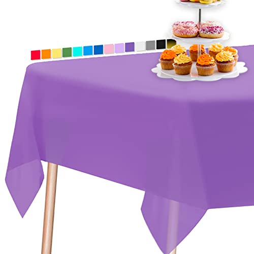 PartyWoo Tischdecke Dunkelviolett, 137 x 274 cm/ 54 x 108 Zoll Rechteckige Party Tischdecke Abwaschbar für 6 bis 8 Fuß Tisch, Tischtuch, wasserdichte Tischdecke für Geburtstag, Hochzeit (1 STÜCK), Purple-1347 PartyWoo Tischdecke Dunkelviolett, 137 x 274 cm/ 54 x 108 Zoll Rechteckige Party Tischdecke Abwaschbar für 6 bis 8 Fuß Tisch, Tischtuch, wasserdichte Tischdecke für Geburtstag, Hochzeit (1 STÜCK), Purple-1347 von PartyWoo