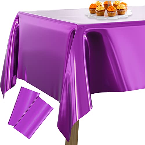 PartyWoo Tischdecke Lila Folientischdecke, 2 STÜCK, 137 x 274 cm/ 54 x 108 Zoll Rechteckige Party Tischdecke Abwaschbar für 6 bis 8 Fuß Tisch, wasserdichte Tischdecke für Geburtstag, Hochzeit PartyWoo Tischdecke Lila Folientischdecke, 2 STÜCK, 137 x 274 cm/ 54 x 108 Zoll Rechteckige Party Tischdecke Abwaschbar für 6 bis 8 Fuß Tisch, wasserdichte Tischdecke für Geburtstag, Hochzeit von PartyWoo