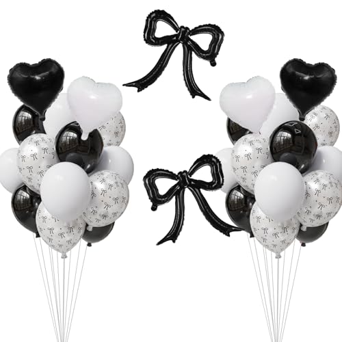 Ballon-Partydekorationsset mit schwarzen und weißen Perlen-weißen Schleifen-Druck-Luftballons – Kokette Junggesellinnenabschied & Geburtstagsdekoration, Geparden-Party-Thema, bedeutet Ballon-Partydekorationsset mit schwarzen und weißen Perlen-weißen Schleifen-Druck-Luftballons – Kokette Junggesellinnenabschied & Geburtstagsdekoration, Geparden-Party-Thema, bedeutet von PartyXpress