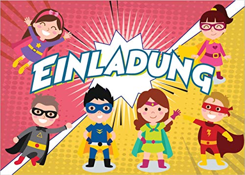 Partycards Einladungskarten Kindergeburtstag Mädchen und Junge, 12 Stück, Postkartenformat A6, Kinder Einladungskarten Geburtstag, Einladungskarten Kindergeburtstag Junge Partycards Einladungskarten Kindergeburtstag Mädchen und Junge, 12 Stück, Postkartenformat A6, Kinder Einladungskarten Geburtstag, Einladungskarten Kindergeburtstag Junge von Partycards