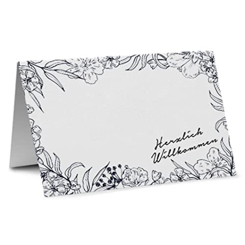 Partycards 50 Tischkarten Geburtstag, Tischkarten Hochzeit, Format DIN A7, Blumen Muster, Ideal für Platzkarten Konfirmation, Namenskarten Kommunion, Taufe, Platzkarten goldene Hochzeit Hochzeitsdeko Partycards 50 Tischkarten Geburtstag, Tischkarten Hochzeit, Format DIN A7, Blumen Muster, Ideal für Platzkarten Konfirmation, Namenskarten Kommunion, Taufe, Platzkarten goldene Hochzeit Hochzeitsdeko von Partycards