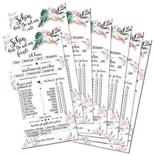 Partycards Hochzeitsspiel mit 52 Postkarten in DIN Lang (verschiedene Designs) (52 Karten DIN lang, Hochzeitsspiel Vintage) von Partycards