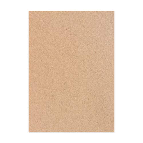 Partycards Kraftpapier braun 80 g/m² – Naturkarton in hochwertiger Qualität als Bastelpapier, Kartonpapier, Fotokarton, Hochzeitskarten (DIN A4, 60 Blatt 80gr) von Partycards