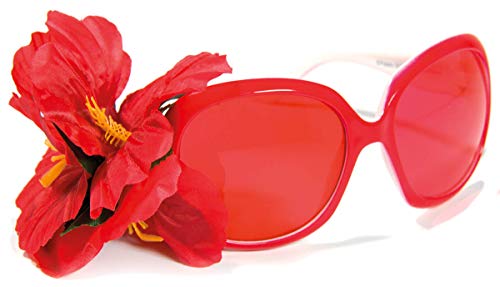 Partychimp Folat 24721 Glasses Audrey Red w flower von Partychimp