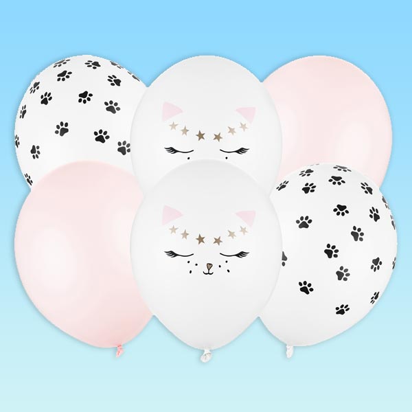 Lufballons, Kätzchen Mix, 6 Stück, Ø 30cm Lufballons, Kätzchen Mix, 6 Stück, Ø 30cm von Partydeco PL