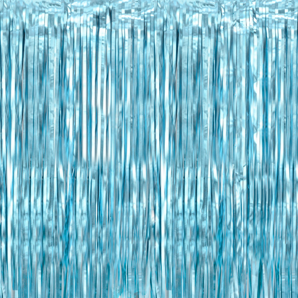 Party-Glitzervorhang in blau, Metallicfolie, 90cm x 250cm Party-Glitzervorhang in blau, Metallicfolie, 90cm x 250cm von Partydeco PL