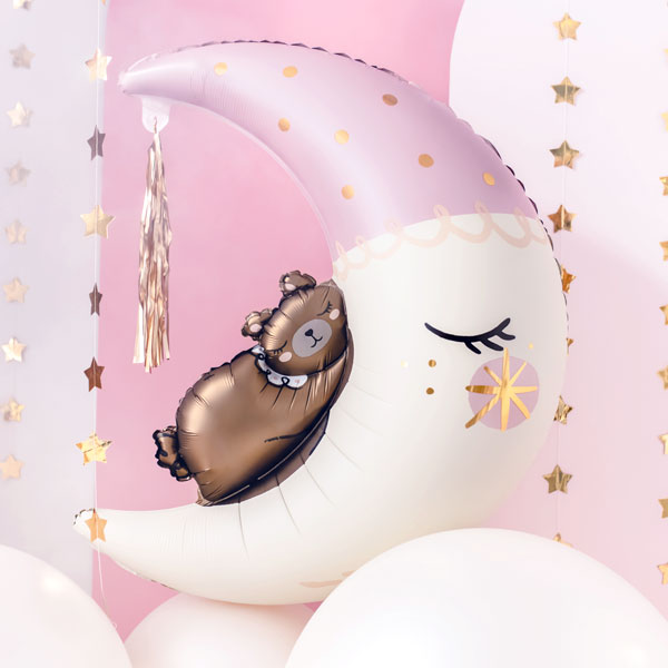 3D-Folienballon, Teddybär auf dem Mond, 71cm x 86cm, heliumgeeignet 3D-Folienballon, Teddybär auf dem Mond, 71cm x 86cm, heliumgeeignet von Partydeco