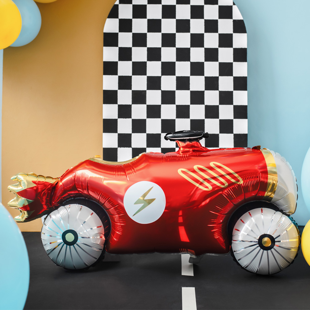 3D-Folienballon Rennauto, 92cm x 45cm, heliumgeeignet 3D-Folienballon Rennauto, 92cm x 45cm, heliumgeeignet von Partydeco
