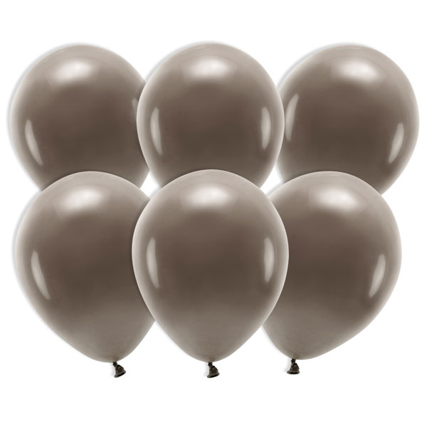 Braune Latexballons, biologisch abbaubar, 10 Stück, 30cm von Partydeco