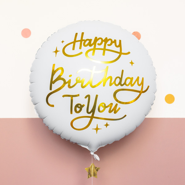 Folienballon "Happy Birthday to You", Ø 35cm Folienballon "Happy Birthday to You", Ø 35cm von Partydeco