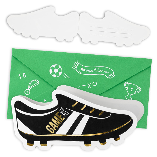Fußballschuh Einladungen inkl. Umschläge, 6er Pack Fußballschuh Einladungen inkl. Umschläge, 6er Pack von Partydeco