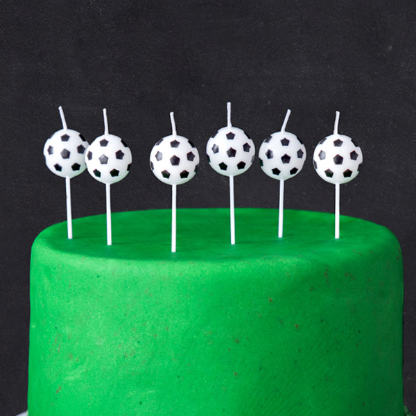 Geburtstagskerzen Fußball für Torten und Kleingebäck, 6er Pack, Ø 2,5cm Geburtstagskerzen Fußball für Torten und Kleingebäck, 6er Pack, Ø 2,5cm von Partydeco