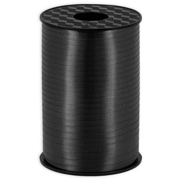 Geschenkband in matt schwarz, Kunststoff, 225m x 5mm Geschenkband in matt schwarz, Kunststoff, 225m x 5mm von Partydeco