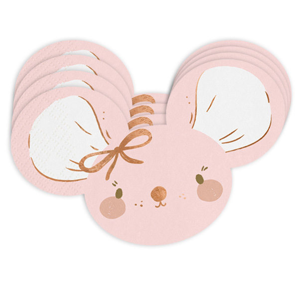 Kleine Maus Servietten, 20er Pack, 10cm x 16cm von Partydeco