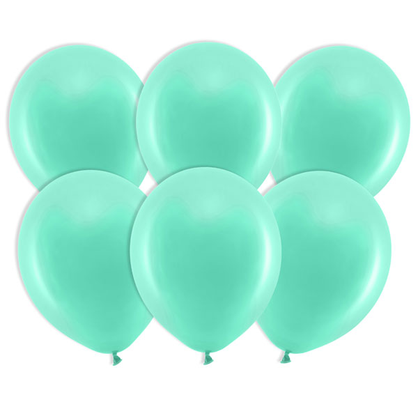 Mintgrüne Pastell-Ballons, 10 Stück, Ø 23cm von Partydeco