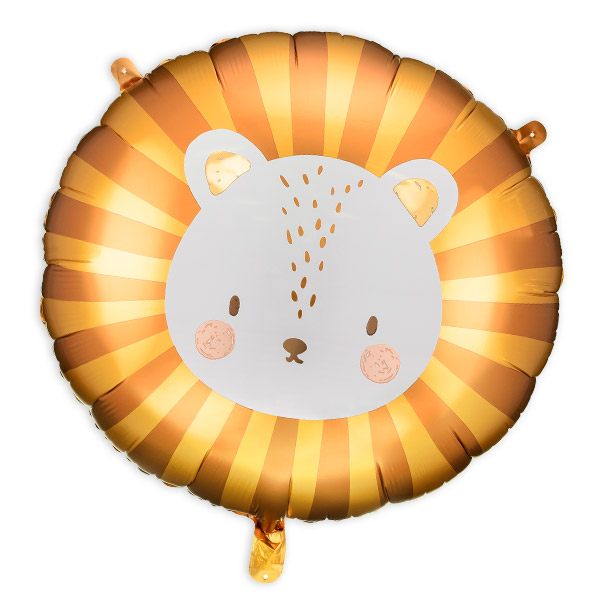 Niedlicher Folienballon mit Löwen-Motiv, heliumgeeignet, Ø 22,5cm Niedlicher Folienballon mit Löwen-Motiv, heliumgeeignet, Ø 22,5cm von Partydeco