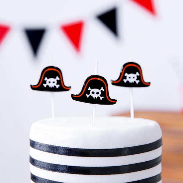 Piraten Geburtstagskerzen, 5er Pack, 3,5cm Piraten Geburtstagskerzen, 5er Pack, 3,5cm von Partydeco