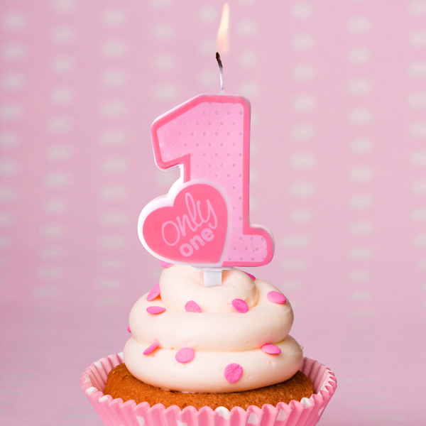 Tortenkerze, Only One in pink, 7,5cm Tortenkerze, Only One in pink, 7,5cm von Partydeco