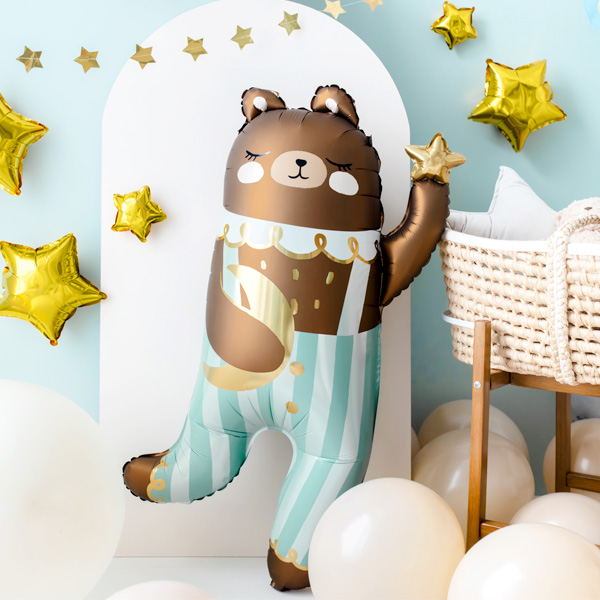 XXL Folienballon Teddybär, heliumgeeignet, 55cm x 90cm