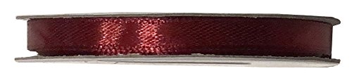 25m x 6mm Rolle Satinband Geschenkband Schleifenband Dekoband Satin Band Antennenband (Dunkelrot (082)) von Partydeko