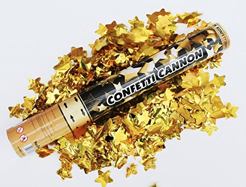 Partydeko 2x Sternen Konfetti Gold Konfettikanone; Konfettibombe; Konfetti-Shooter: 40cm-per Druckluft bis 6m, Gold-Glitter für Feier, Hochzeit, Silvester, Party, Jubiläum, 50 Jahre ... Partydeko 2x Sternen Konfetti Gold Konfettikanone; Konfettibombe; Konfetti-Shooter: 40cm-per Druckluft bis 6m, Gold-Glitter für Feier, Hochzeit, Silvester, Party, Jubiläum, 50 Jahre ... von yaco