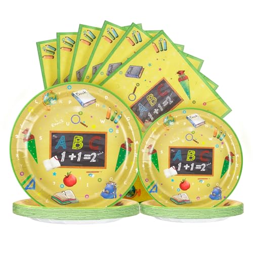 Einschulung Partygeschirr Set fur 25 Gaste,Schulanfang Einschulung Deko Geschirr Junge Mädchen Schulkind Pappteller Servietten Schulanfang Einschulung Schulanfang Partyset Einschulung Partygeschirr Set fur 25 Gaste,Schulanfang Einschulung Deko Geschirr Junge Mädchen Schulkind Pappteller Servietten Schulanfang Einschulung Schulanfang Partyset von Partyhausy