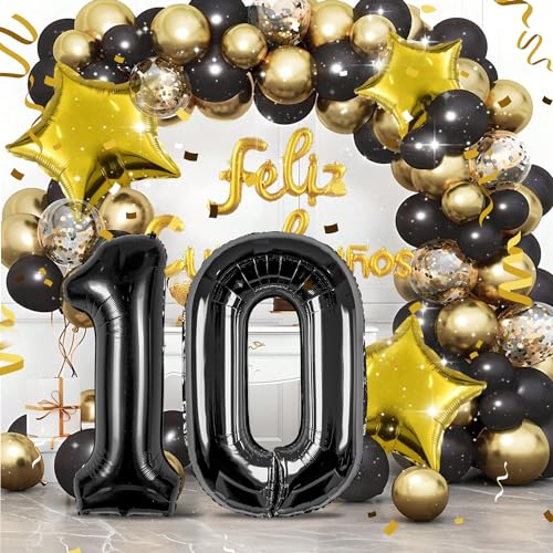 Geburtstag zahlen luftballon 10 jahre | Schwarz Folienballon 10 XXL -Riesen Folienballon in 40" - 101cm Geburtstagsdeko - Ballon Zahl Deko zum Geburtstag .Fliegt mit Helium Geburtstag zahlen luftballon 10 jahre | Schwarz Folienballon 10 XXL -Riesen Folienballon in 40" - 101cm Geburtstagsdeko - Ballon Zahl Deko zum Geburtstag .Fliegt mit Helium von Partyhausy