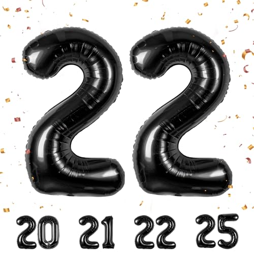 Geburtstag zahlen luftballon 22 jahre | Schwarz Folienballon 22 XXL -Riesen Folienballon in 40" - 101cm Geburtstagsdeko - Ballon Zahl Deko zum Geburtstag .Fliegt mit Helium Geburtstag zahlen luftballon 22 jahre | Schwarz Folienballon 22 XXL -Riesen Folienballon in 40" - 101cm Geburtstagsdeko - Ballon Zahl Deko zum Geburtstag .Fliegt mit Helium von Partyhausy