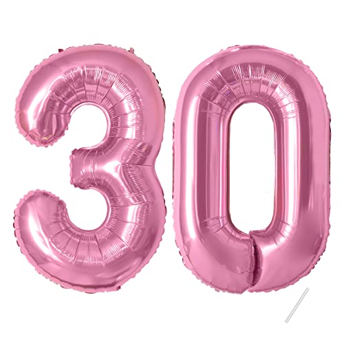 luftballon zahlen 30 jahre | Rosa Folienballon-40"-101cm 30 Geburtstagsdeko -30 Ballon Zahl Deko zum Geburtstag fliegt mit Helium 30.Geburtstag für Männer Frauen 30.Geburtstagsparty Jubiläum luftballon zahlen 30 jahre | Rosa Folienballon-40"-101cm 30 Geburtstagsdeko -30 Ballon Zahl Deko zum Geburtstag fliegt mit Helium 30.Geburtstag für Männer Frauen 30.Geburtstagsparty Jubiläum von Partyhausy