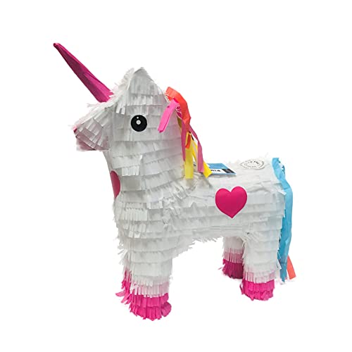 Große Pinata Einhorn zum Befüllen und Aufhängen zur Party-Deko, Kinder-Geburtstag, Maße: 47 x 39 x 13 cm von Partyknicklichter