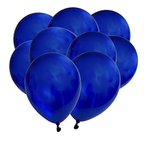 50 Luftballons - 27cm - Blau - Naturlatex Luftballons für Geburtstage, Kindergeburtstage, Partys, Hochzeiten und Feste, Luft & Helium geeignet, EU Herstellung von Partyloon