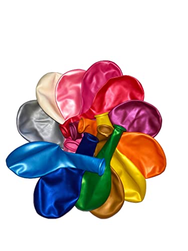 50 Luftballons Metallic - 27cm - Bunt - Latex Luftballons für Geburtstage, Kindergeburtstage, Partys, Hochzeiten und Feste, Luft & Helium geeignet, EU Herstellung - Partyloon 50 Luftballons Metallic - 27cm - Bunt - Latex Luftballons für Geburtstage, Kindergeburtstage, Partys, Hochzeiten und Feste, Luft & Helium geeignet, EU Herstellung - Partyloon von Partyloon