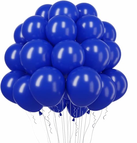 Luftballons Geburtstag [100 Stück] • 30cm Premium Ballons aus 100% Naturlatex • für Luft und Helium • Deko Dekoration Kindergeburtstag Partydeko Party, Farbe: Blau von Partypal