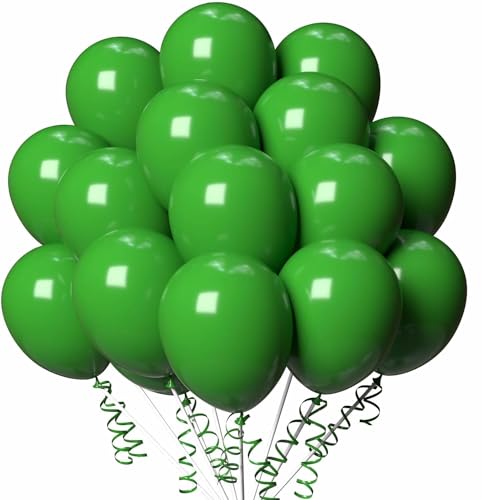 Luftballons Geburtstag [100 Stück] • 30cm Premium Ballons • für Luft und Helium • Deko Dekoration Kindergeburtstag Partydeko Party, Farbe: Grün von Partypal