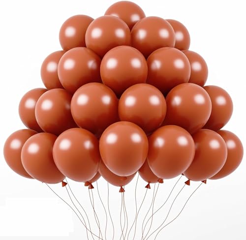 Luftballons Geburtstag [100 Stück] • 30cm Premium Ballons aus 100% Naturlatex • für Luft und Helium • Deko Dekoration Kindergeburtstag Partydeko Party, Farbe: Pastell-Mokka von Partypal