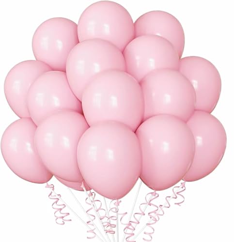 Luftballons Geburtstag [100 Stück] • 30cm Premium Ballons • für Luft und Helium • Deko Dekoration Kindergeburtstag Partydeko Party, Farbe: Rosa von Partypal