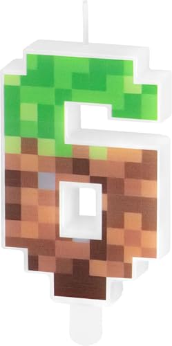 Zahlenkerze * PIXEL + MINER * in den Zahlen 0-9 als Deko für Kindergeburtstag | ca. 9,5x4,5cm, mit Steckfuß | Tortendeko Kinder Geburtstag Geburtstagskerze Kuchen Kerzen, Stil: Zahl 6 Zahlenkerze * PIXEL + MINER * in den Zahlen 0-9 als Deko für Kindergeburtstag | ca. 9,5x4,5cm, mit Steckfuß | Tortendeko Kinder Geburtstag Geburtstagskerze Kuchen Kerzen, Stil: Zahl 6 von Partypal