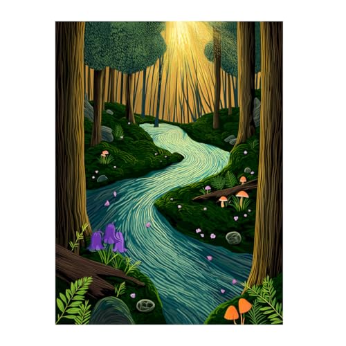 Malen Hobby Anfänger Malset Ein grüner Bach, Der Durch Den Wald fließt Malen Nach Zahlen-Kits Anfänger-Malset Diy Kunst Projekt Kunst Aktivität Kit Malen Hobby Anfänger Malset Ein grüner Bach, Der Durch Den Wald fließt Malen Nach Zahlen-Kits Anfänger-Malset Diy Kunst Projekt Kunst Aktivität Kit von PartysenWeyL