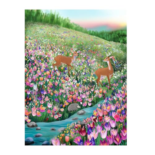 PartysenWeyL Malerei Hobby Anfänger Malset Eingehörniger Elch, Tulpe Hügel Malerei nach Zahlen Kits Anfänger Malerei Set Diy Kunst Projekt Kunst Aktivität Kit Nummerierte Leinwandmalerei PartysenWeyL Malerei Hobby Anfänger Malset Eingehörniger Elch, Tulpe Hügel Malerei nach Zahlen Kits Anfänger Malerei Set Diy Kunst Projekt Kunst Aktivität Kit Nummerierte Leinwandmalerei von PartysenWeyL