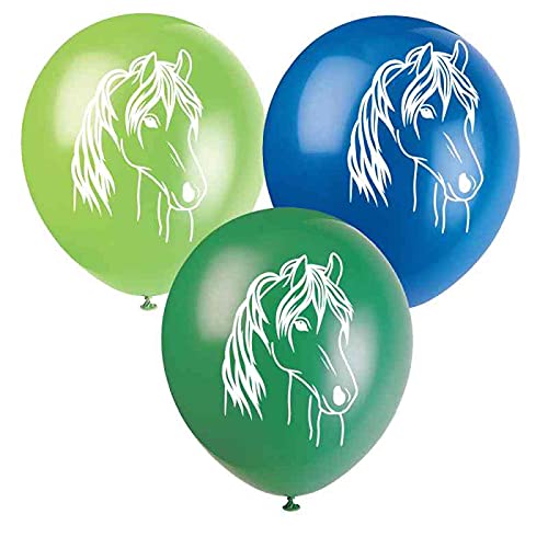 8 Pferde Luftballons Durchmesser 31 cm Kindergeburtstag von Partystrolche