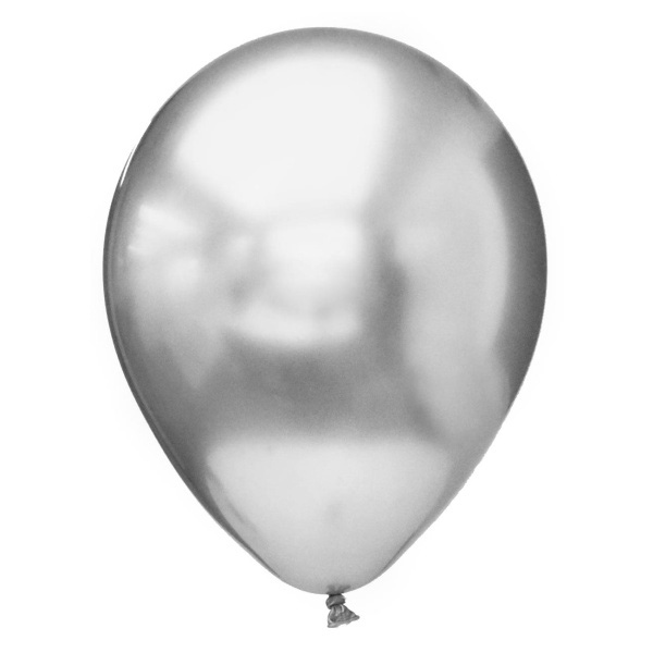 Luftballons silber Chrom, 10 St. von Partystrolche