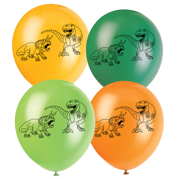Luftballons Dinosaurier Party, 8 St. von Partystrolche