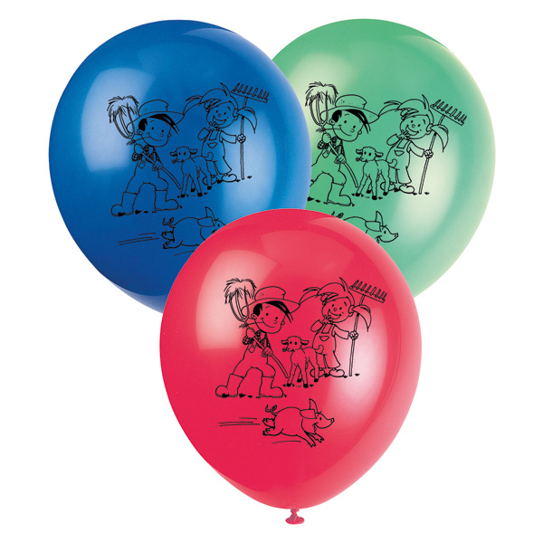 Luftballons Flos Bauernhof Party, 8 St. von Partystrolche