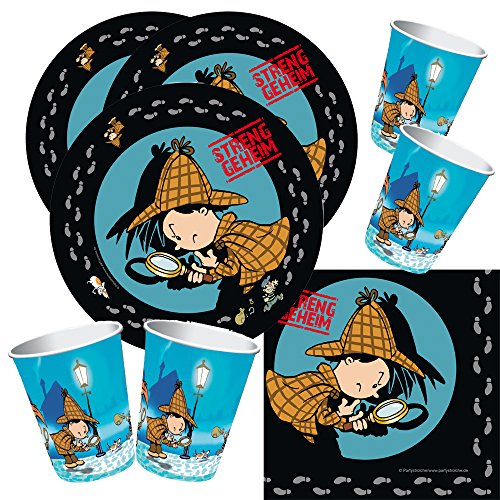 Partystrolche Detektiv Flo 52-teiliges Partyset Teller Becher Servietten für 16 Kinder Partystrolche Detektiv Flo 52-teiliges Partyset Teller Becher Servietten für 16 Kinder von Majen